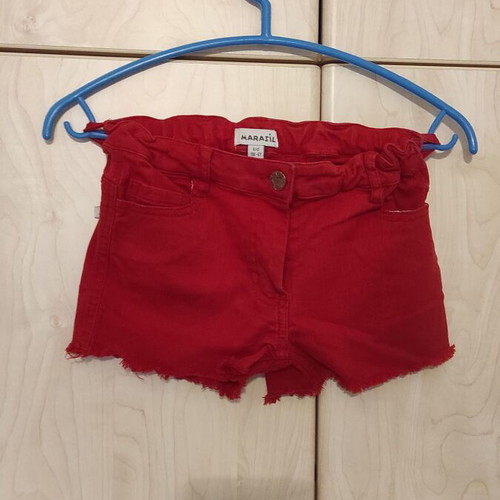 Marasil shorts for girl 6 years like new, red, 116 cm