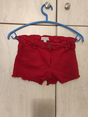 Marasil shorts for girl 6 years like new, red, 116 cm