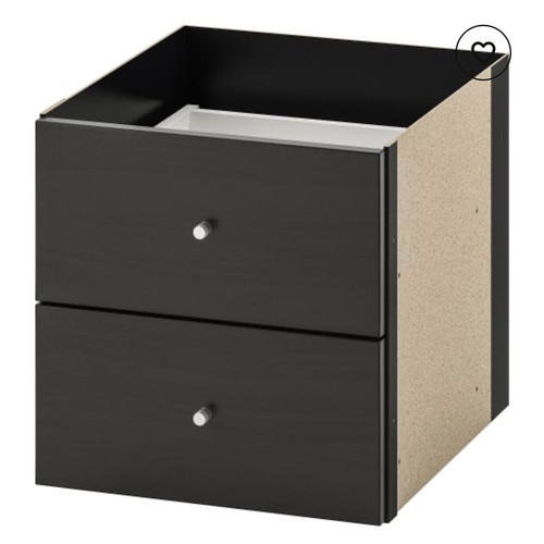 KALLAX drawer unit for black bookshelf