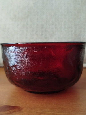 Vintage μπολ Arcoroc Sierra κόκκινο ruby red 11 cm σαν καινούργιο