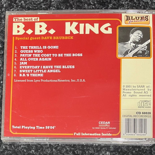 B.B. King CD like new, blues