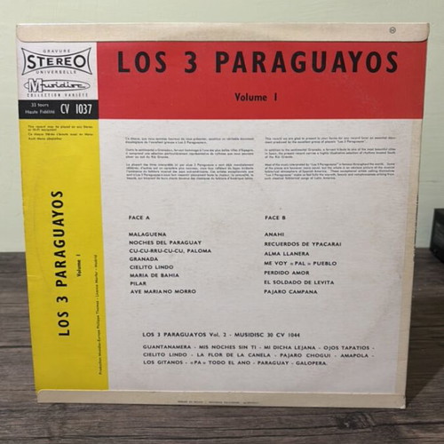 Los 3 Paraguayos vinyl record used, Latin