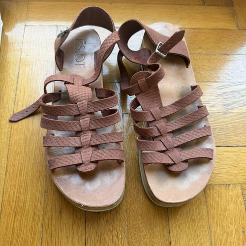Esiot sandals used, brown, size 38