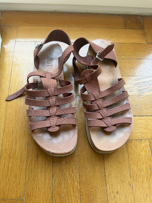 Esiot sandals used, brown, size 38