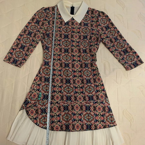Dress used, multicolored, elastic fabric, size S