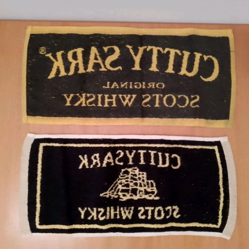 Cutty Sark towels used, pack of 3 retro cotton promotional