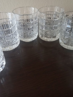 Set of 6 crystal wine shot glasses
