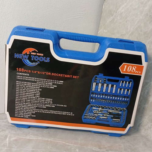 108-Piece Professional Socket and Bit Tool Set