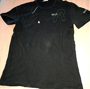 T- shirt καλοκαιρινό,  μαύρο βαμβακερό, νούμερο small, REPLAY.