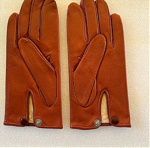Ανδρικά δερμάτινα γάντια σε καφέ χρώμα, νούμερο medium - large