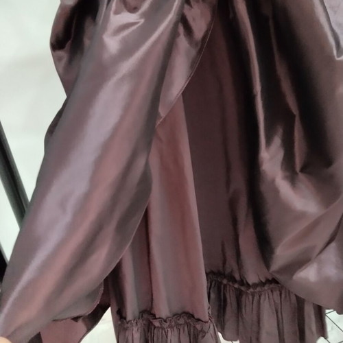 Lucifair evening dress and bolero set chocolate brown and burgundy, excellent condition