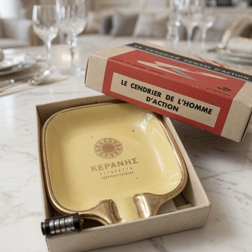 Vintage Keranis Porcelain Ashtray luxury French made new in box