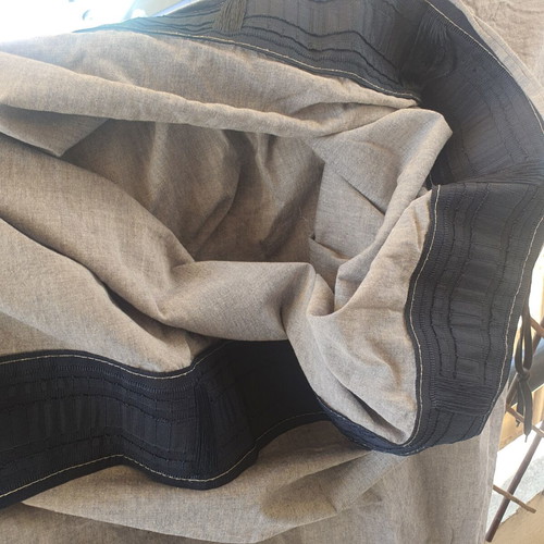 Cotton curtains gray, like new, set of two panels 1.46x2.94 m each