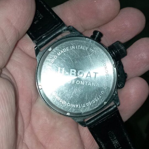 U-Boat wristwatch used, black, men's