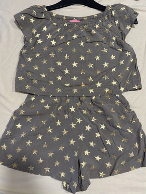 Gaudi Teen Shorts used, size 7, gray and gold
