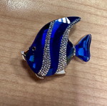 Swarovski blue pin
