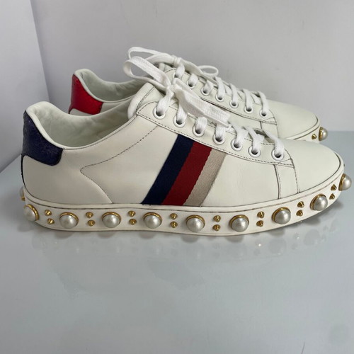 Gucci Ace leather sneakers used, white, size EU 37.5 (real 38.5)