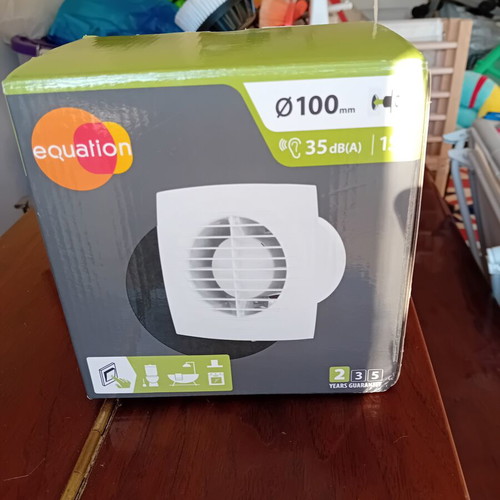 Equation Ventilator Φ100 35 db new for wall mounting