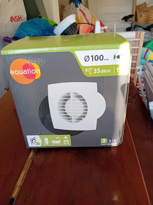 Equation Ventilator Φ100 35 db new for wall mounting