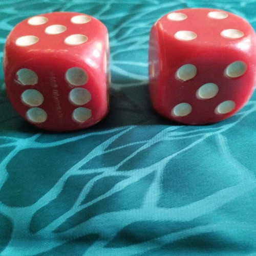 Las Vegas vintage dice used, collectible souvenirs
