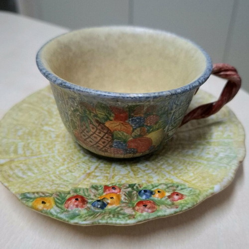 Italian handmade ceramic cups set of 2 new