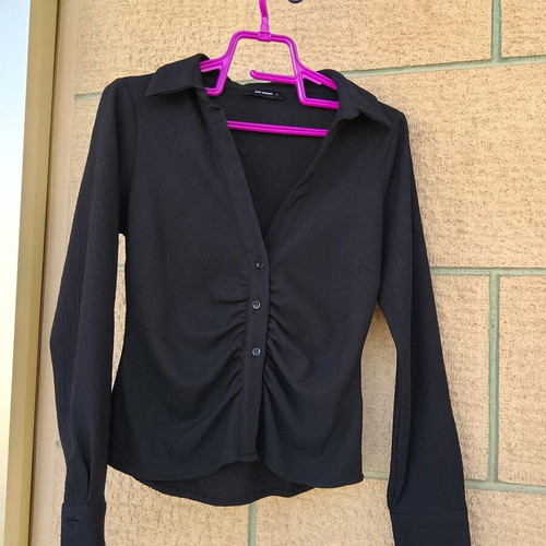 Pink Woman black shirt size L