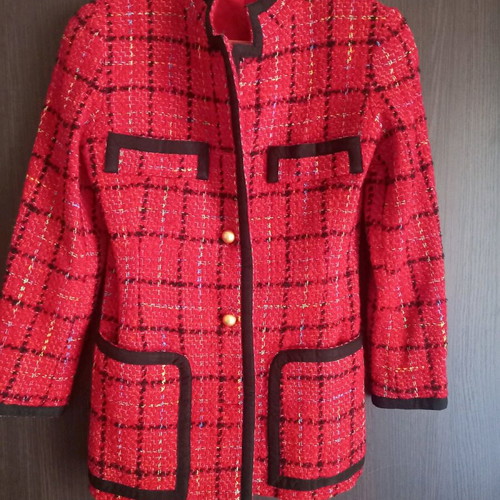 Artisti Italiani women's blazer red check like new