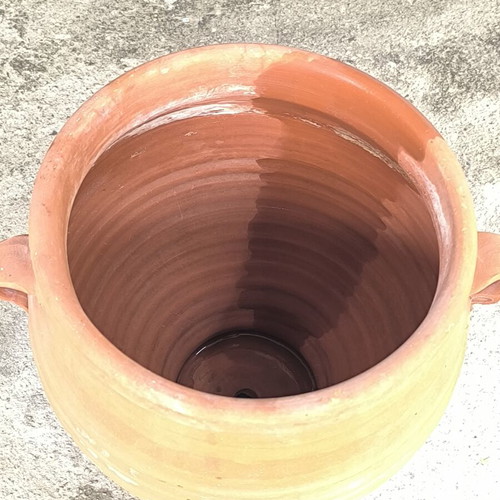Old ceramic pot used, terracotta, 38×35×29 cm