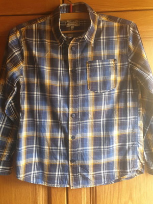 Children's winter shirt for 11-12 years like new, blue mix, 100% cotton