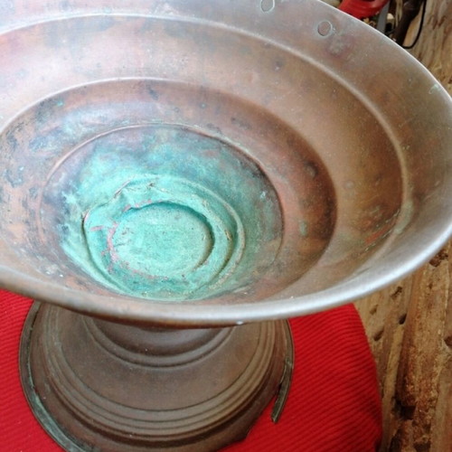 Mangali from Constantinople used, copper with brass handles