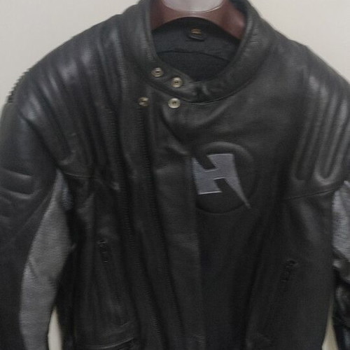 Leather motorcycle jacket and pants new size L