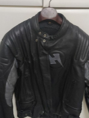 Leather motorcycle jacket and pants new size L