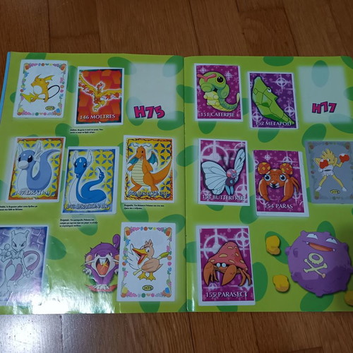 Collectible Pokemon sticker album like new, nearly complete