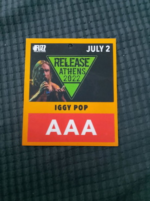 Iggy Pop Release Athens 2022 collectible card used