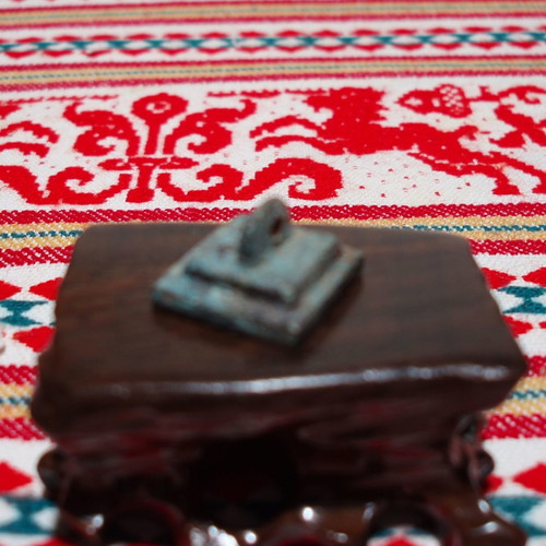 Copper Qing Dy seal used, official tile seal, size 1.8x1.8 cm
