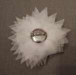 Handmade brooch with tulle