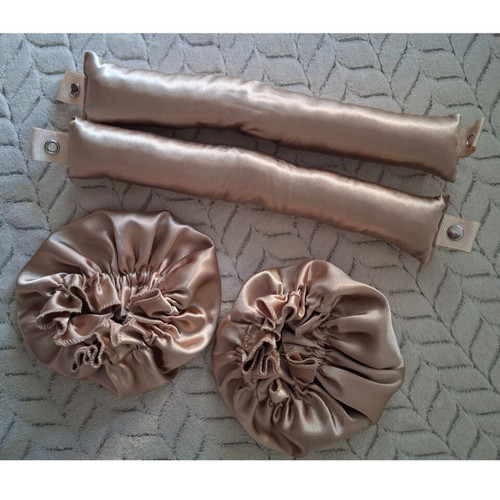 Satin Heatless Hair Curler Set Champagne Gold new