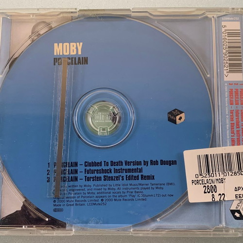 Moby Porcelain remix CD single used, electronic