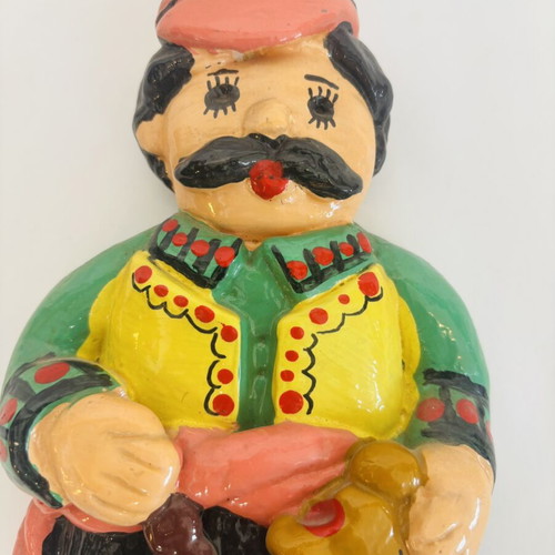 Cypriot Handmade Doll Cypriot Souvlaki 24x13cm used