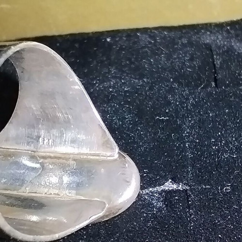 Ασημί 925 δαχτυλίδι με green agate σαν καινούργιο, μέγεθος 54