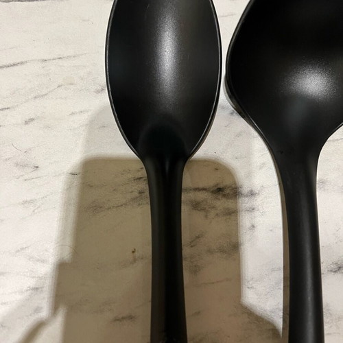 Set of 3 different spoons hard plastic like new, black