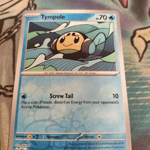 Tympole Pokemon Card Reverse Holo like new, Obsidian Flames
