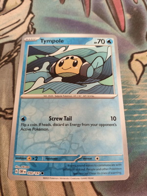 Tympole Pokemon Card Reverse Holo like new, Obsidian Flames