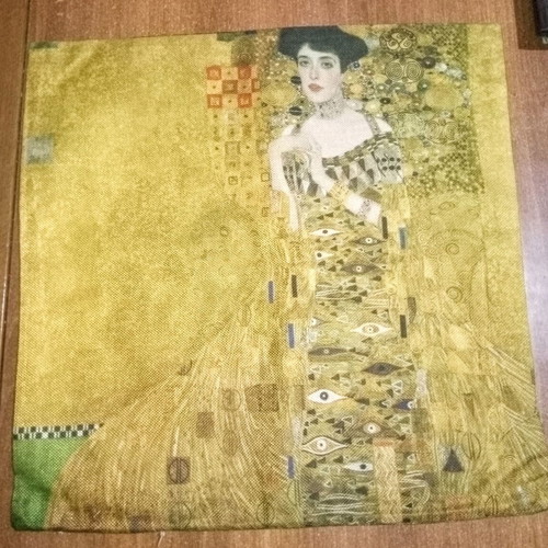 Pillowcase with Gustav Klimt painting design new, 43x43 cm