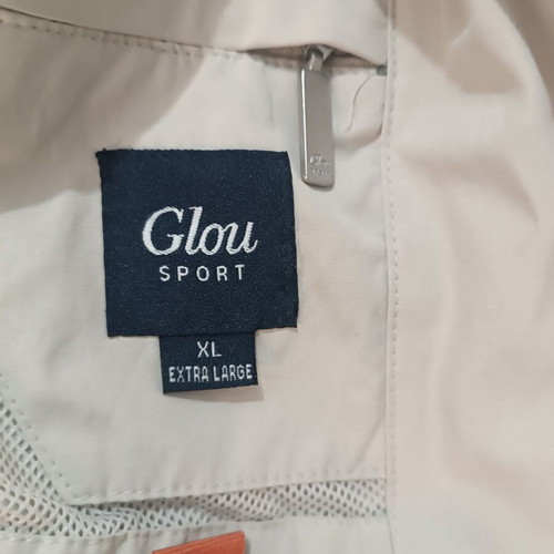 Glou Sport men's windbreaker jacket XL like new, beige with orange details