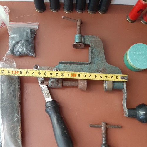 Rare collectible set of old hand-operated hunting tools used
