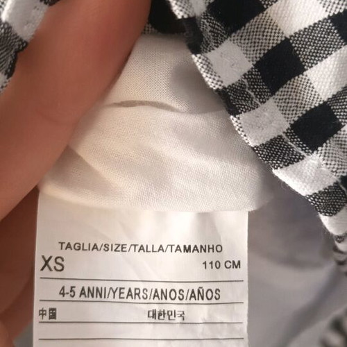 Benetton dress for 4-5 years like new, black and white