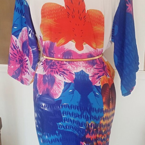 River Island Kimono Kaftan, multicolor chiffon beach cover-up