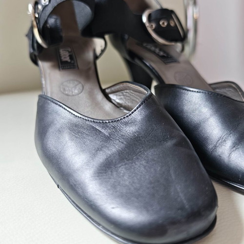 Gabor leather high heel shoes, size 38.5, black