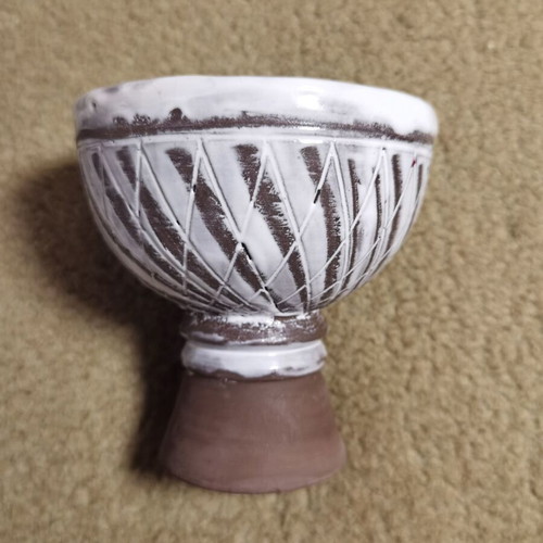Vintage clay vessel used with glaze